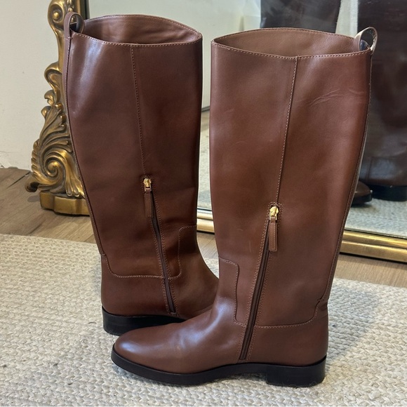 Tory Burch Riding Boots Leather Knee High Palissandro Brown Women's 11 - Picture 5 of 7